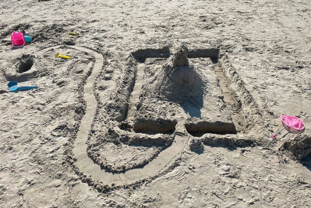 Château de sable à Fort Mahon